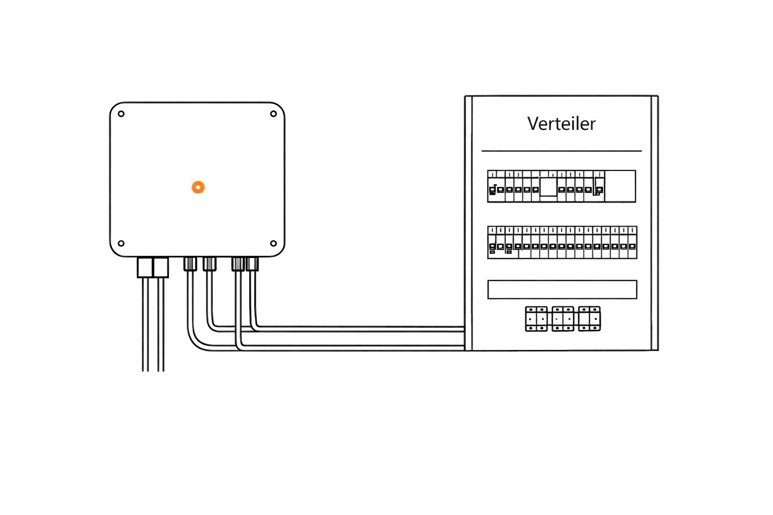 Fachgerechte Installation von Wechselrichter und Verteiler für eine Photovoltaikanlage in Wien.