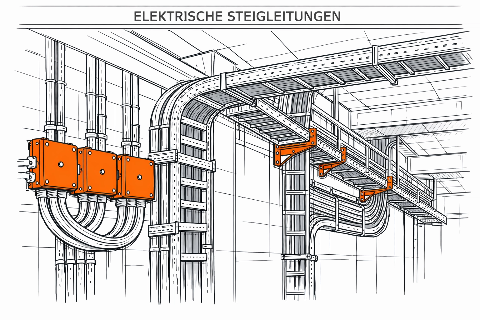 Fachgerechte Installation von Steigleitungen und Elektrotechnik in Wien.