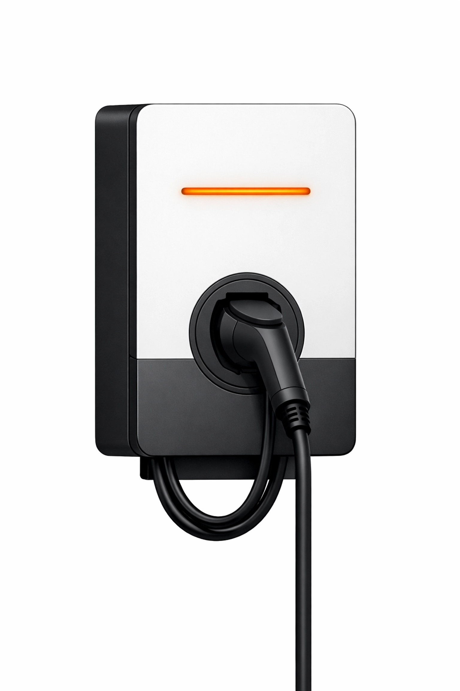 Technische Illustration einer Elektroauto-Wallbox als Teil einer modernen Elektroinstallation in NÖ.