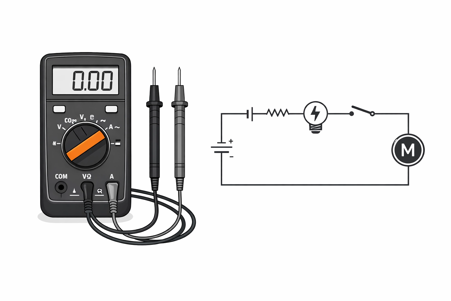 Digitales Multimeter zur präzisen Fehlerdiagnose durch den Wiener Elektriker Meisterbetrieb.