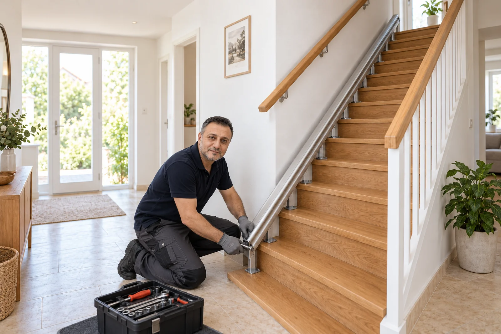 Treppenlift in einem Wohnhaus