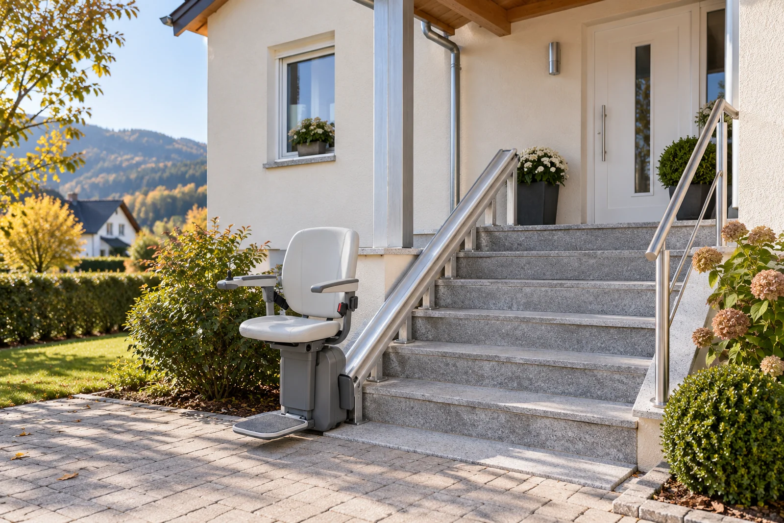 Treppenlift in einem Wohnhaus