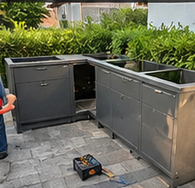 Outdoor-Küche: Aufbau der Module