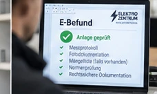 Darstellung einer E-Befund-Dokumentation auf einem Tablet