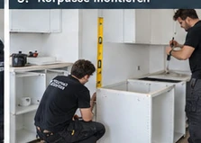 Montage und Ausrichtung der Küchenschränke