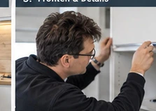 Ausrichtung einer Küchenfront mit einem Handwerkzeug