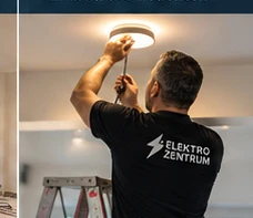 Montage einer runden Deckenleuchte