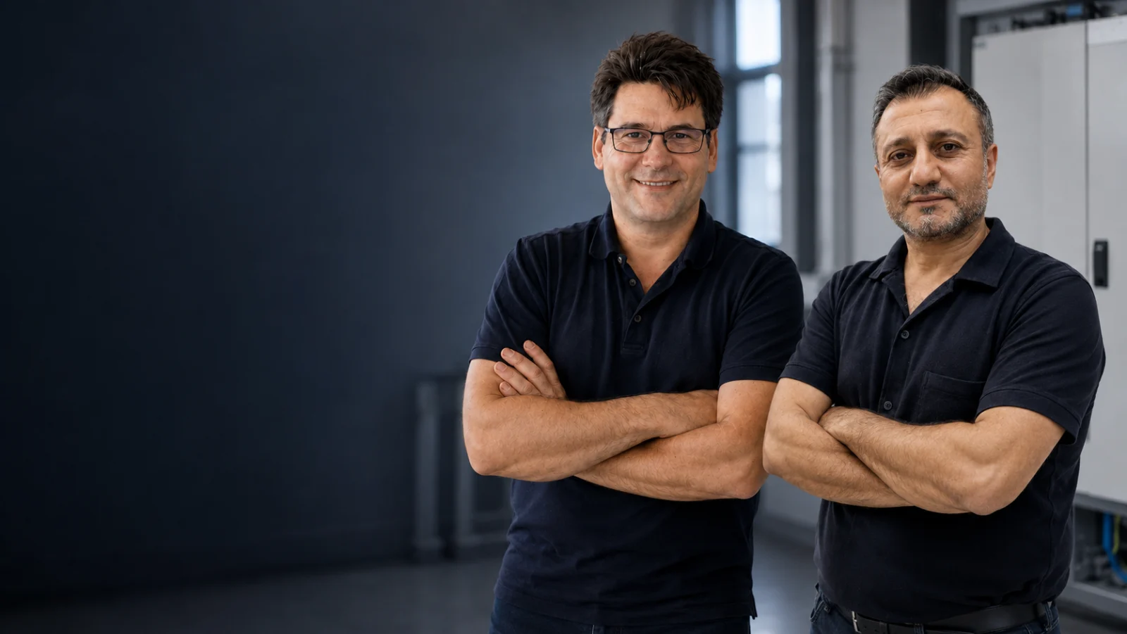 Christian Klaghofer und Hamza Aslan im Elektro-Zentrum