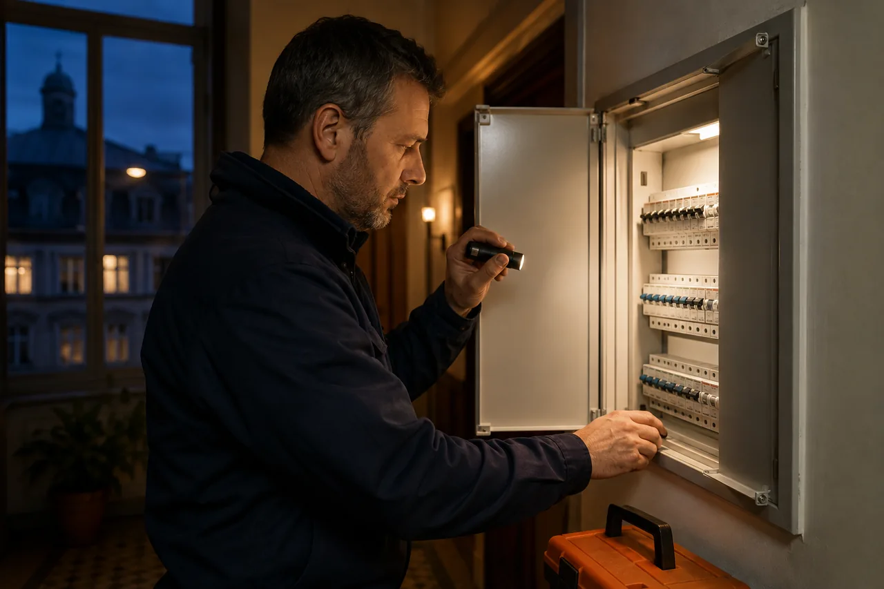 Notdienst – neu visualisiertes Elektro-Zentrum-Themenmotiv