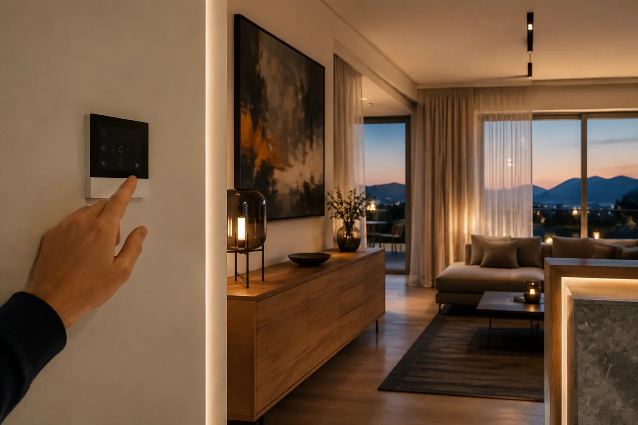 Smart Home – neu visualisiertes Elektro-Zentrum-Themenmotiv