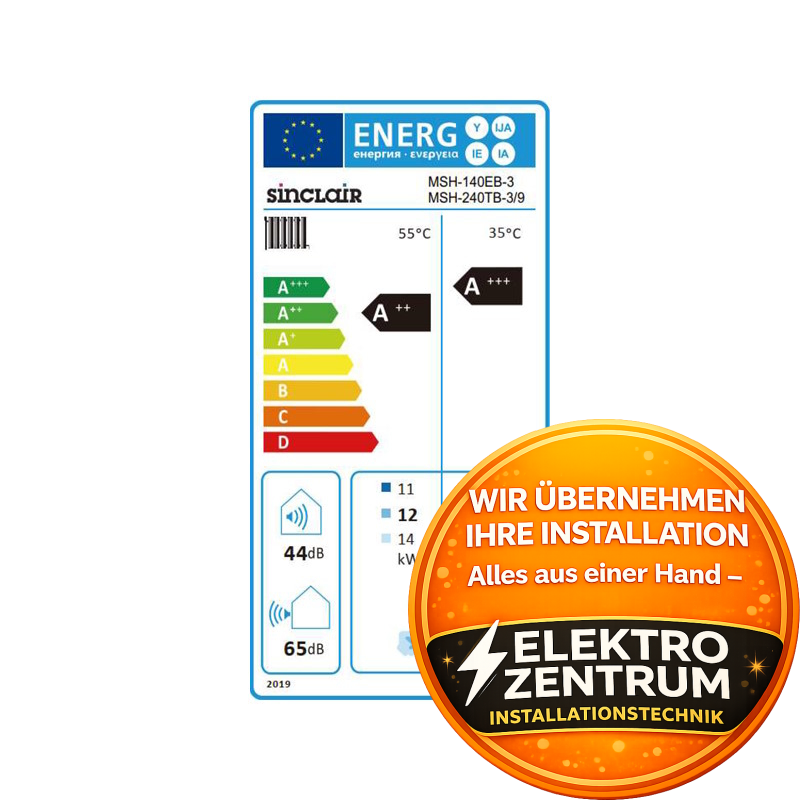 Wärmepumpe Sinclair S-Therm Yukon 14kW MSH-240TB-3/9 + MSH-140EB-3 - Heizen und Kühlen