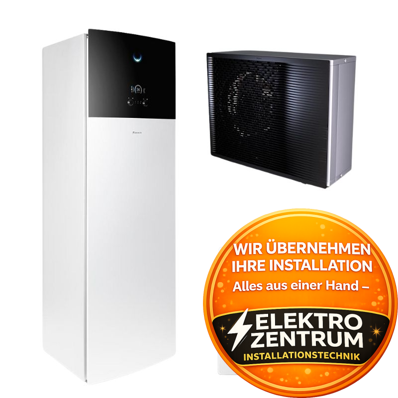 Wärmepumpe Daikin Altherma 3 R MT F 10kW ELVZ12S23E9W + ERRA10EW1 - Zweizonenheizung