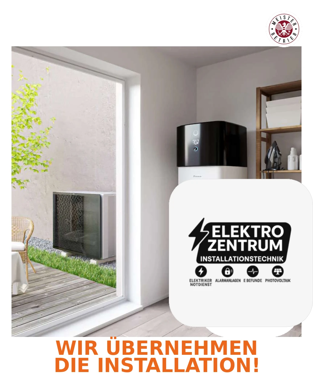 Wärmepumpe Daikin Altherma 3 R MT ECH2O 12kW ELSXB12P50E + ERRA12EW1 - Heizen und Kühlen