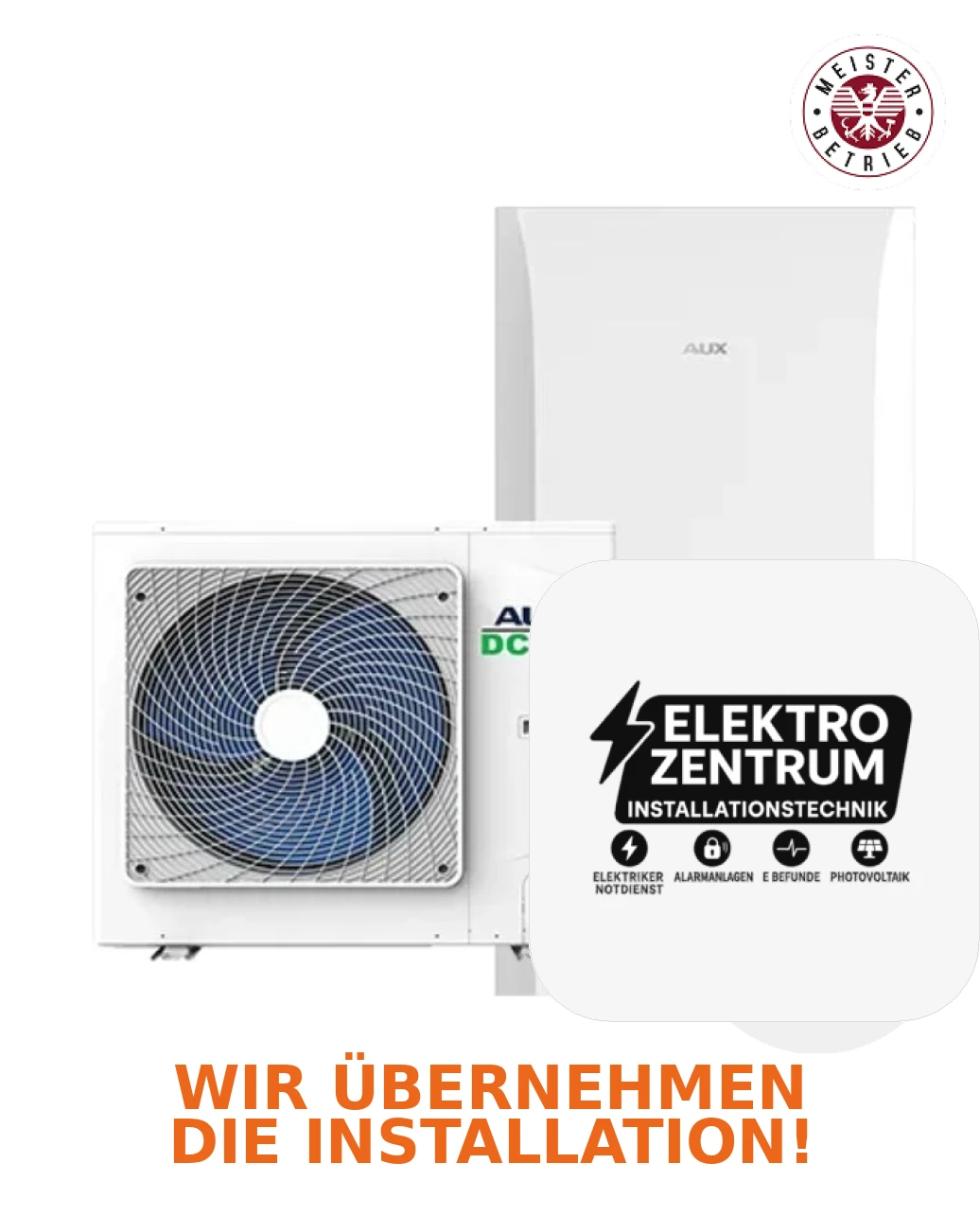 Wärmepumpe AUX AI Therma 8 kW ACHP-H08/4R3HA-I + ACHP-H08/4R3HA-O - Heizen und -Kühlen