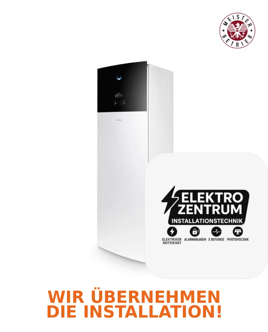 Wärmepumpe Daikin Altherma 3 R MT F 8kW ELVX12S23E9W + ERRA08EW1 - Heizen & Kühlen