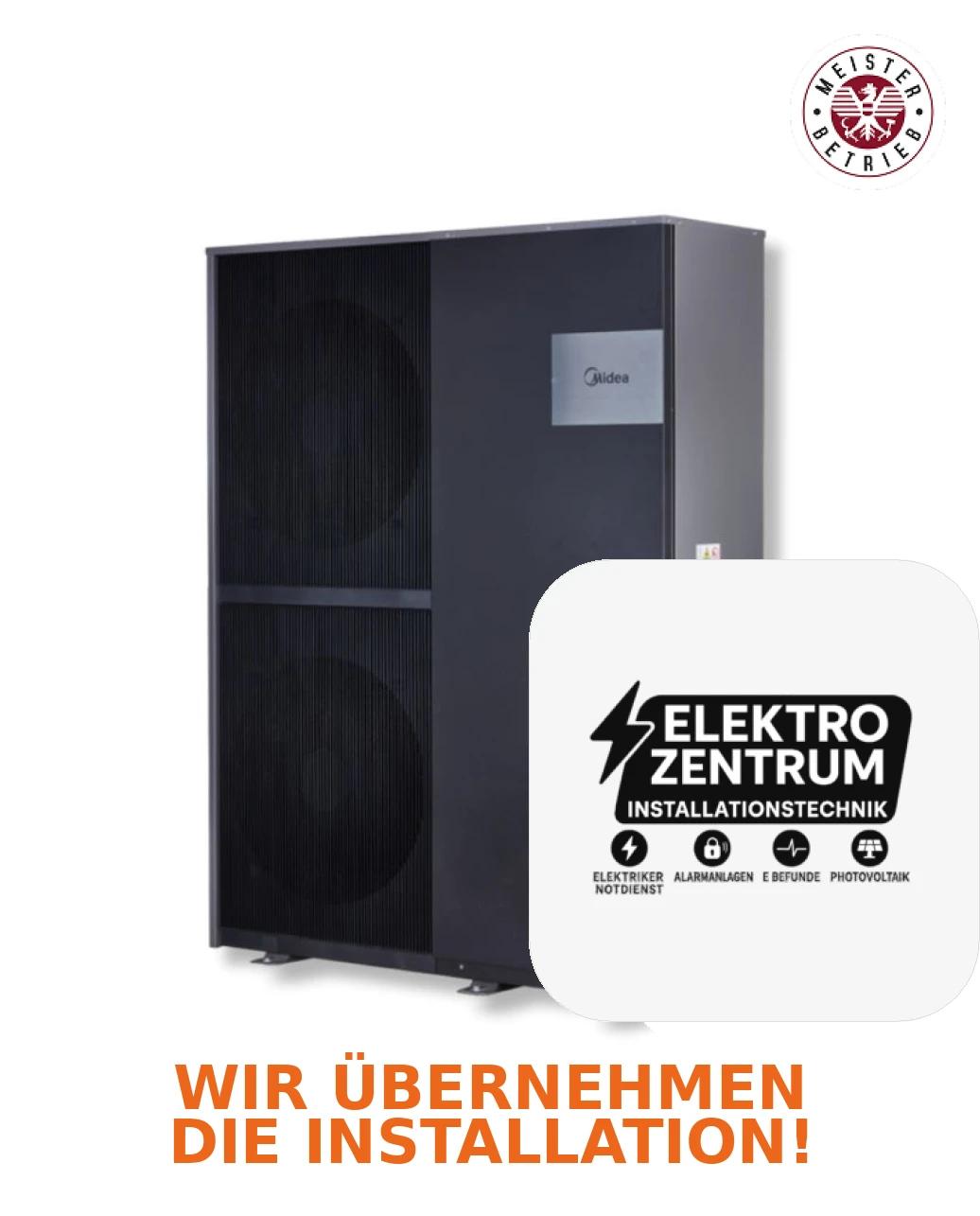 Wärmepumpe Midea M-Thermal Mars R290 Monoblock 35 kW MHC-V35WD2RN7 - Heizen und Kühlen
