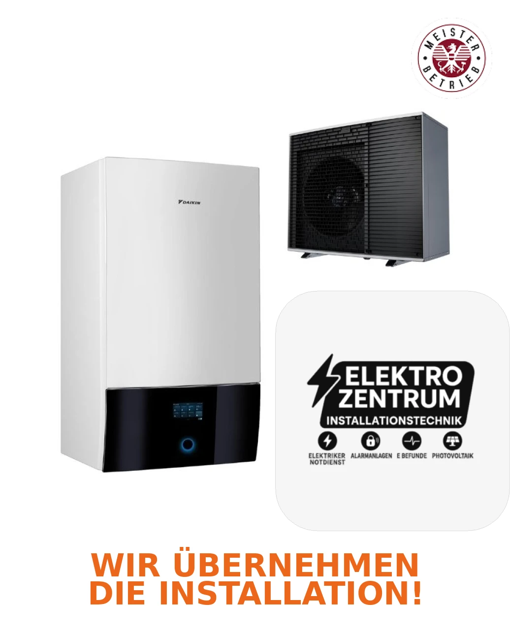 Wärmepumpe Daikin Altherma 4 H W 8kW EPBX10A9W + EPSK08AW1 – Heizung und Kühlung