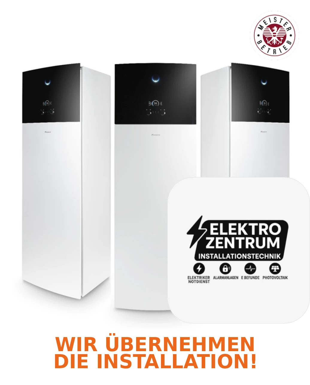 Wärmepumpe Daikin Altherma 3 H HT F 12kW ETVX16S23E9W7 + EPRA16DW17 - Heizung & Kühlung