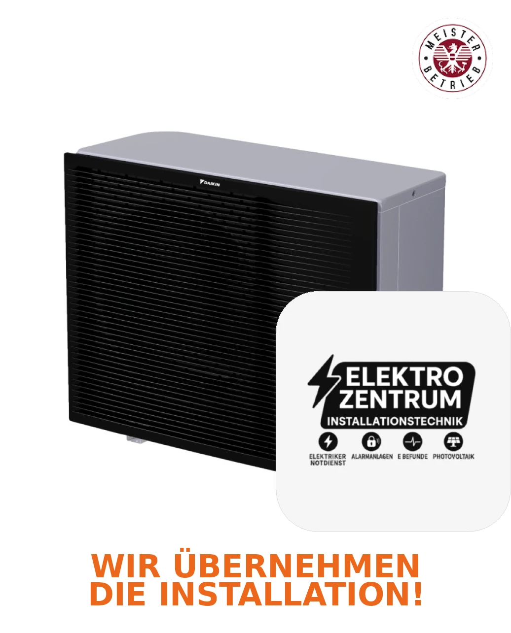 Wärmepumpe Daikin Altherma 3 H MT F 4kW ETVH12S23E6V + EPRA08EW1 - nur Heizung