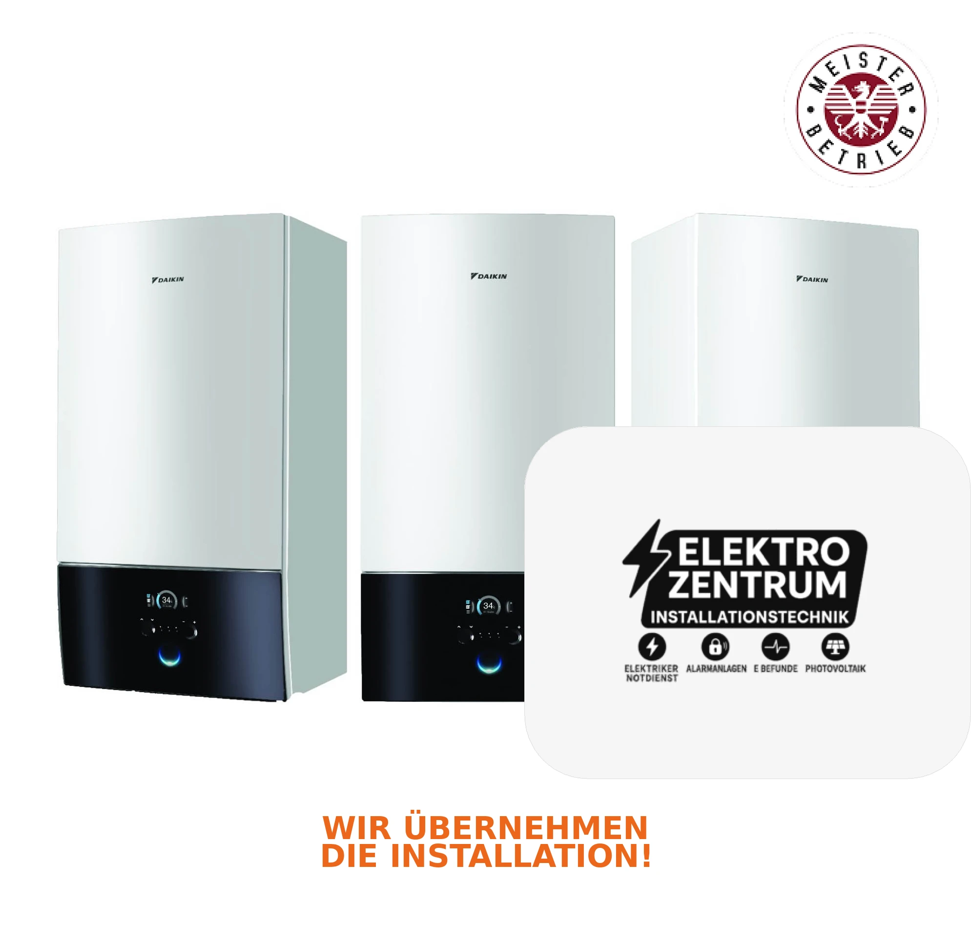Wärmepumpe Daikin Altherma 3 H HT W 12kW ETBH16E9W7 + EPRA16DW17 - nur Heizung