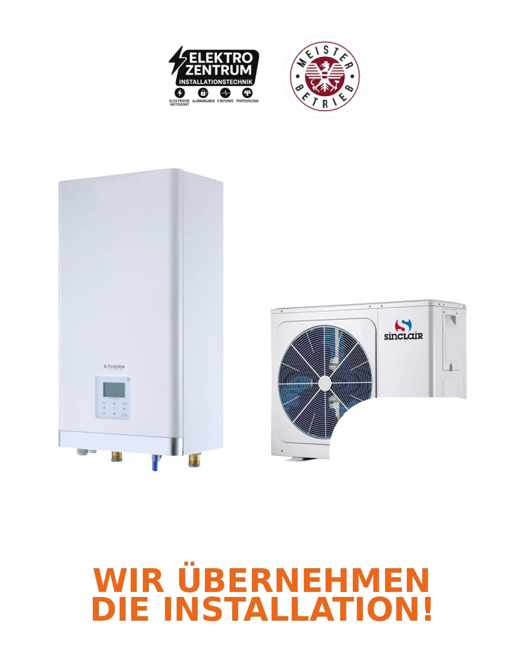Wärmepumpe Sinclair S-Therm Yukon 6kW MSH-60IB/3 + MSH-60EB - Heizen und Kühlen