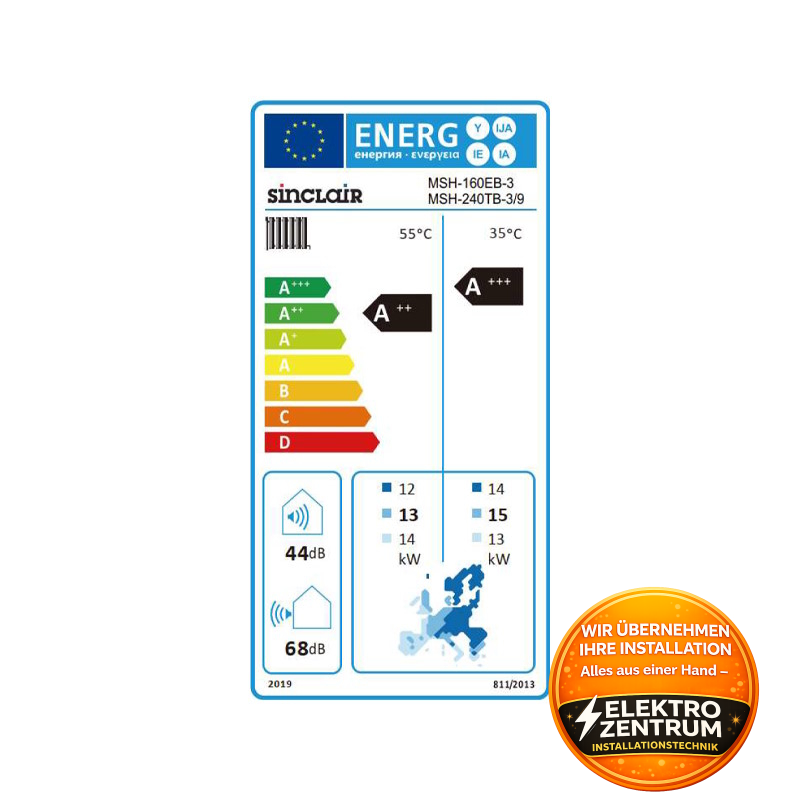 Wärmepumpe Sinclair S-Therm Yukon 16kW MSH-240TB-3/9 + MSH-160EB-3 - Heizen und Kühlen