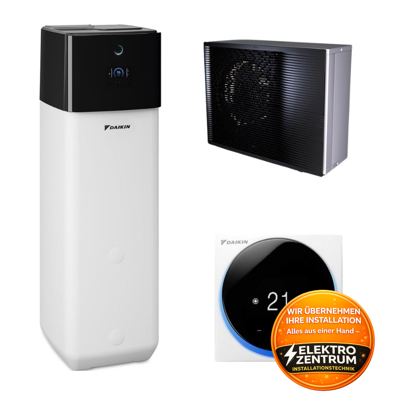 Wärmepumpe Daikin Altherma 3 R MT ECH2O 8kW ELSX12P30E + ERRA08EW1 - Heizen und Kühlen