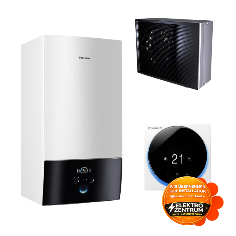 Wärmepumpe Daikin Altherma 3 R MT W 12kW ELBX12E9W + ERRA12EW1 - Heizen & Kühlen