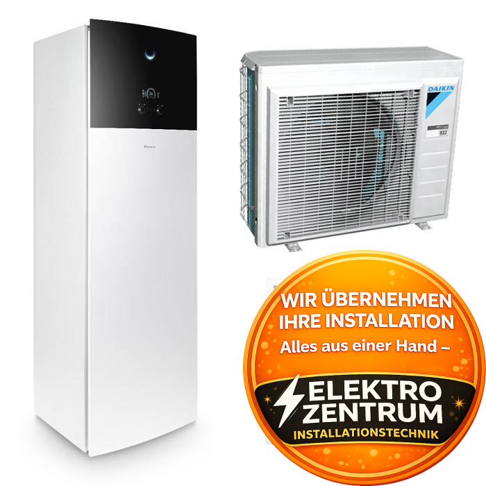 Wärmepumpe Daikin Altherma 3 R F 4kW EHVX04S23E3V + ERGA04EVA - Heizung & Kühlung