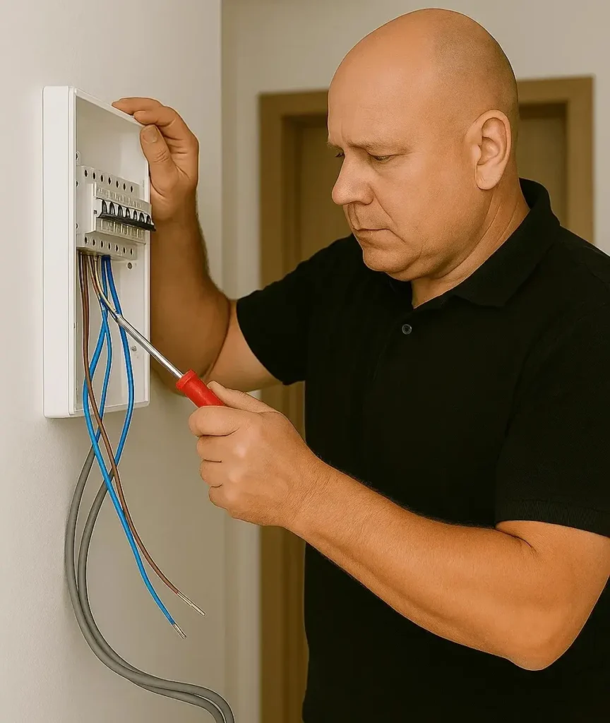 Anschluss im Sicherungskasten