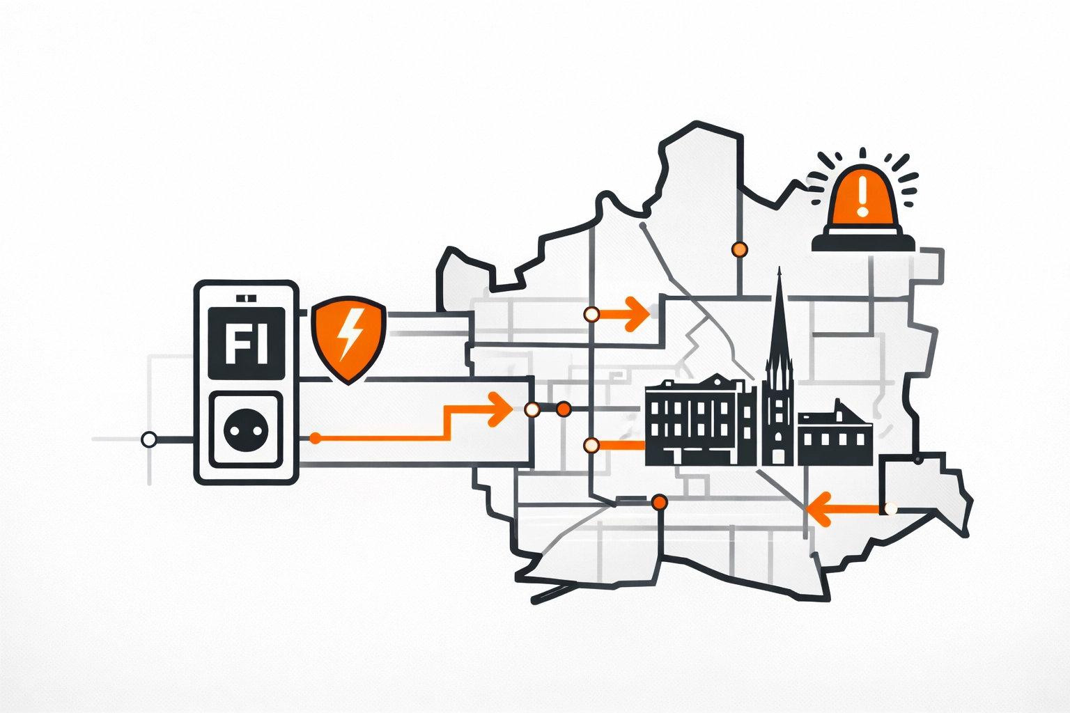 Elektriker Notdienst 1110 Wien Simmering mit schneller Hilfe bei FI-Schalter Störung